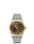 Tudor Royal 28mm Chocolate Brown Diamond Dial Steel and Yellow Gold Case-M28303-0009 - Skeie's Jewelers