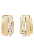 Marco Bicego Gold Coil and Diamond Huggie Earrings - Skeie's Jewelers