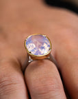 Moon Amethyst Bridge Gem Drop Ring - Skeie's Jewelers