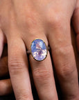 Moon Amethyst Bridge Gem Drop Ring - Skeie's Jewelers