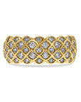 Five-Row Diamond Lattice Ring - Skeie's Jewelers