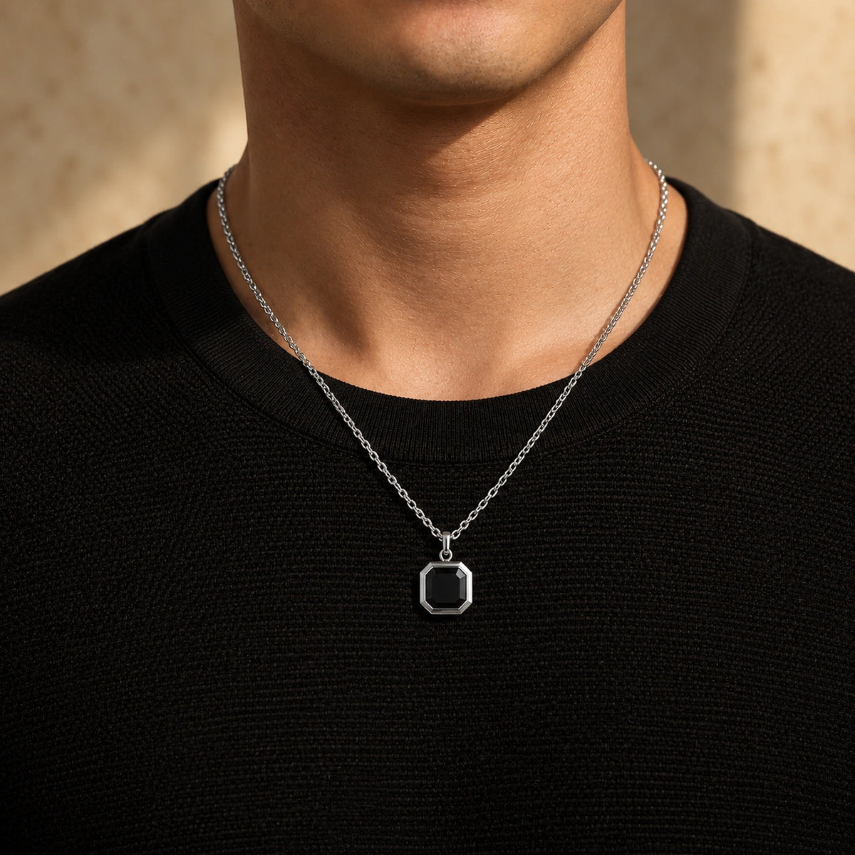 Modern Relics Black Onyx Medallion Pendant