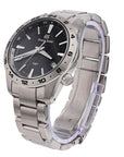 Pre-Owned Grand Seiko Sport Collection SBGN027 Quartz GMT Black Dial 39mm Watch
