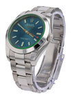 Pre-Owned Rolex Milgauss 116400GV Green Sapphire Crystal Black Dial Anti-Magnetic Watch