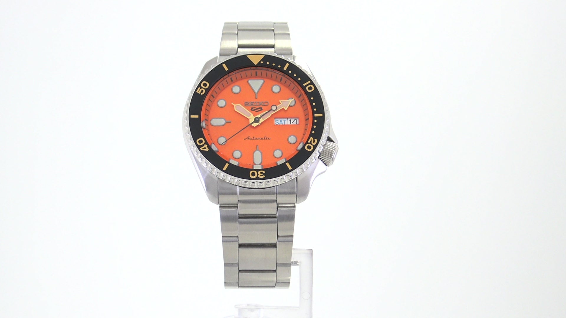 Seiko 5 Sports SRPD59 Orange Dial Automatic Watch | Skeie's Jewelers