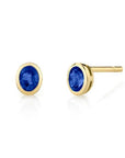 Oval Blue Sapphire Bezel Set Stud Earrings - Skeie's Jewelers