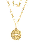 Roberto Coin 18k Gold Satin Venetian Princess Medallion Necklace - Skeie's Jewelers