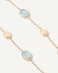 Yellow Gold Aquamarine & Gold Necklace - Skeie's Jewelers