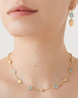 Yellow Gold Aquamarine & Gold Necklace - Skeie's Jewelers