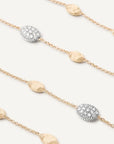 Marco Bicego Siviglia Gold & Diamond Small Bean Necklace - Skeie's Jewelers