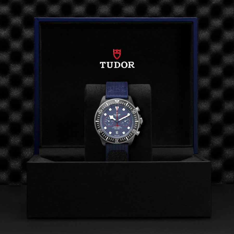 TUDOR Pelagos FXD Chrono 43mm Blue Dial - M25807KN-0001 In Box - Skeie's Jewelers