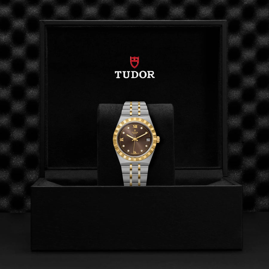 TUDOR Royal 34mm Chocolate brown Dial - M28403-0009 In Box - Skeie's Jewelers
