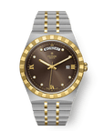 TUDOR Royal 41mm Chocolate Brown Diamond Dial Steel and Yellow Gold Case-M28603-0008 - Skeie's Jewelers