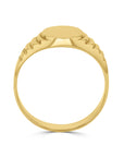The Gold Ridged Signet Ring - Skeie's Jewelers