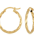 Twisted Yellow Gold Hoops by Carla | Nancy B.