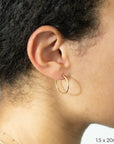 Yellow Gold Tube Hoop Earrings by Carla | Nancy B. 1.5x20mm