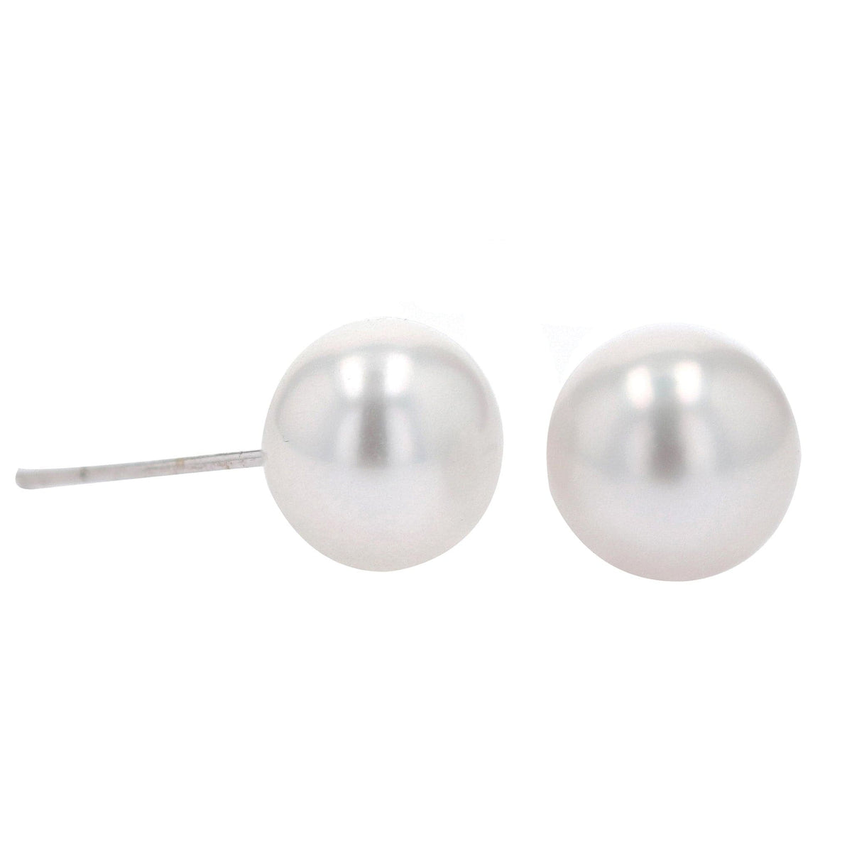 White South Sea Pearl Stud Earrings in White Gold | Skeie's Jewelers