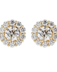 18K Gold Diamond Cluster Stud Earrings- Skeie's Legacy Collection