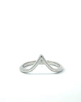 White Gold V Contour Wedding Band - Skeie's Jewelers