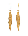 'Willow' Yellow Gold Leaf Dangle Earrings by Lika Behar - Skeie's Jewelers