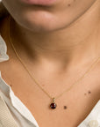 Garnet Gold Pendant Necklace by Stanton Color
