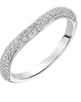 Diamond Pave Curved Wedding Band Ring by Frederick Goldman
