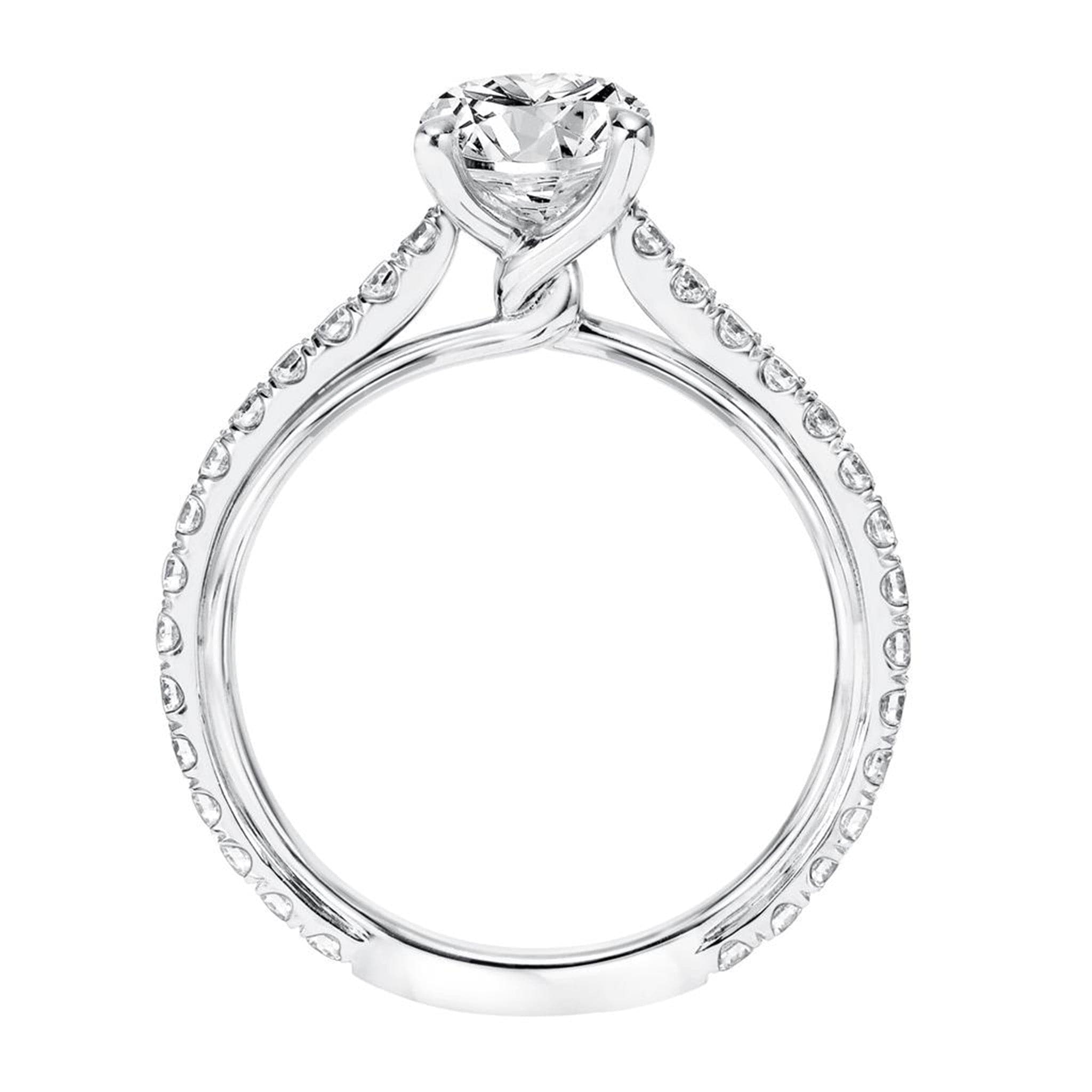 ArtCarved Diamond Twist Gallery Engagement Ring Skeie's Jewelers