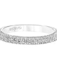Artcarved Three Row Pave Diamonds Wedding Band