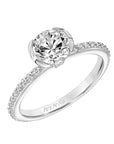 Artcarved Contemporary Diamond Shoulder Gallery Engagement Ring Angle