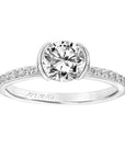 Artcarved Contemporary Diamond Shoulder Gallery Engagement Ring Front