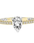 Artcarved 'Lyric' Pear Shaped Diamond Engagement Ring with Shoulder Stones