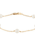 Pearl Bracelet 5-Station in 14k Yellow Gold by Carla | Nancy B.