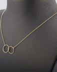 Interlocking Circles Pendant Necklace by Carla | Nancy B. Modeled