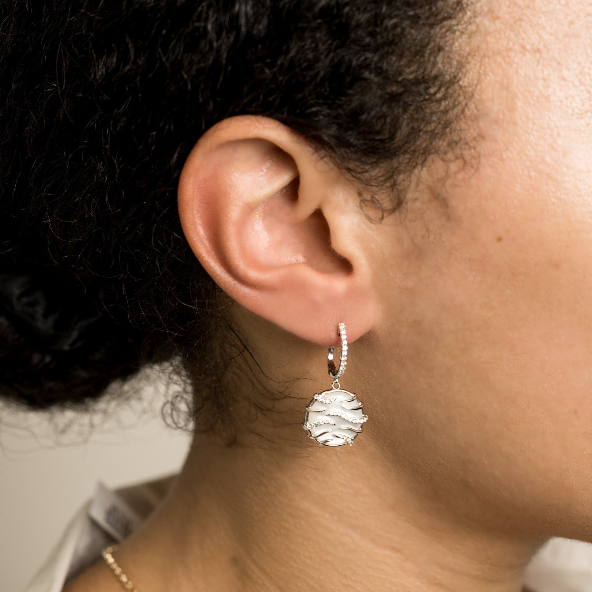 J.Crew: Layered Mini-pearl Hoop Earrings For Women