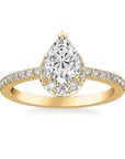 Pear-Shaped Ascending Halo Engagement Ring by Frederick Goldman
