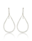 Sterling Silver Teardrop Hoop Diamond Dangle Earrings by Lika Behar - Skeie's Jewelers