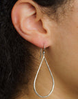 Sterling Silver Teardrop Hoop Diamond Dangle Earrings by Lika Behar - Skeie's Jewelers
