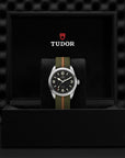 Tudor Ranger 39mm steel case Green, red and beige fabric strap - Skeie's Jewelers