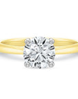 Solitaire 'New Aire' Engagement Ring by Precision Set - Semi-Mount Yellow Gold