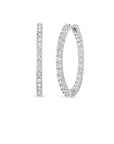 Roberto Coin Inside Out Diamond Hoop Earrings - Small