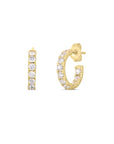 Roberto Coin Diamond Hoops in 18k Gold 15mm