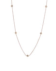 Roberto Coin Diamond Station Necklace Rose Gold 5