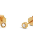 Shy Creation 14k Bezel Set Diamond Stud Earrings - Skeie's Jewelers