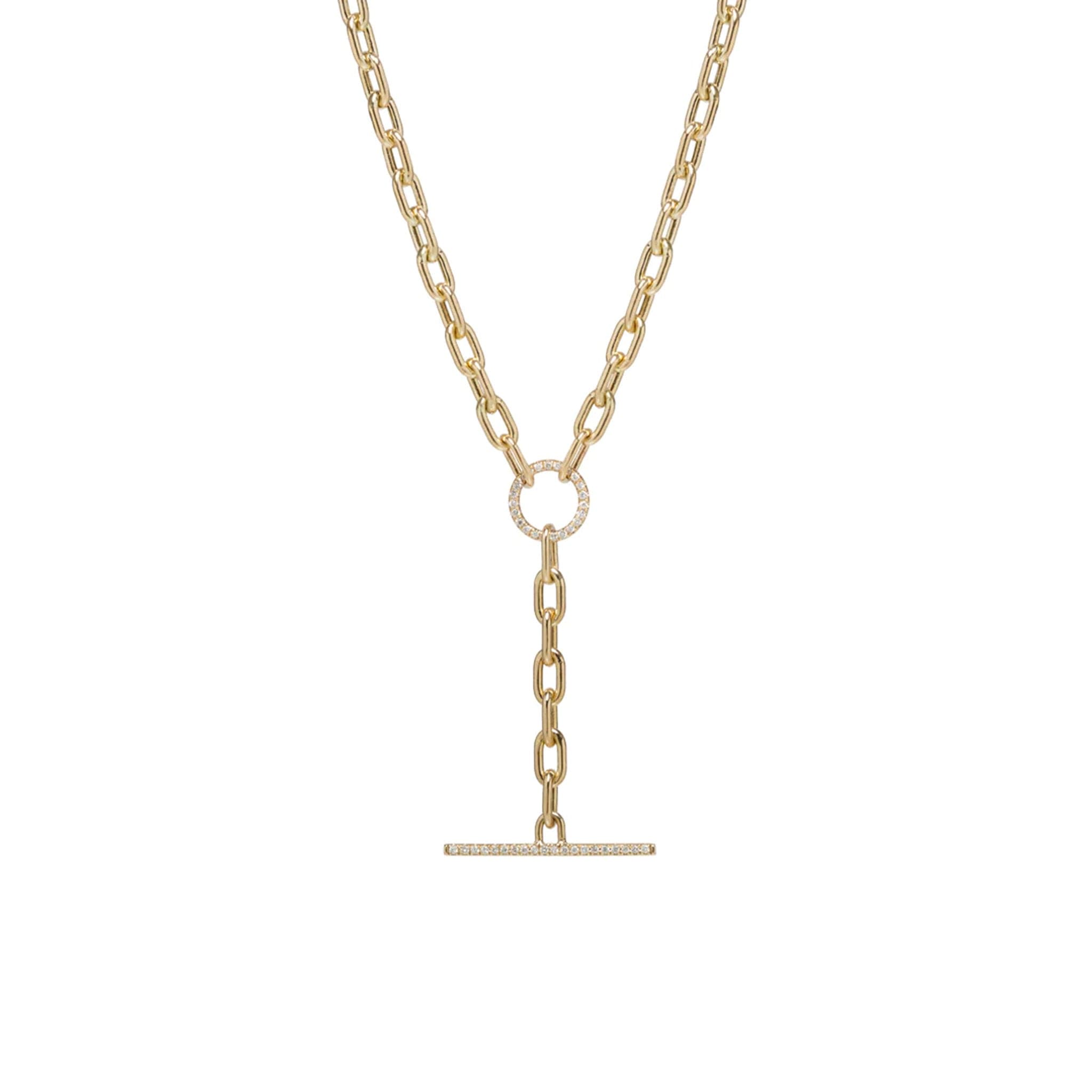 Zoe Chicco Diamond Toggle Necklace