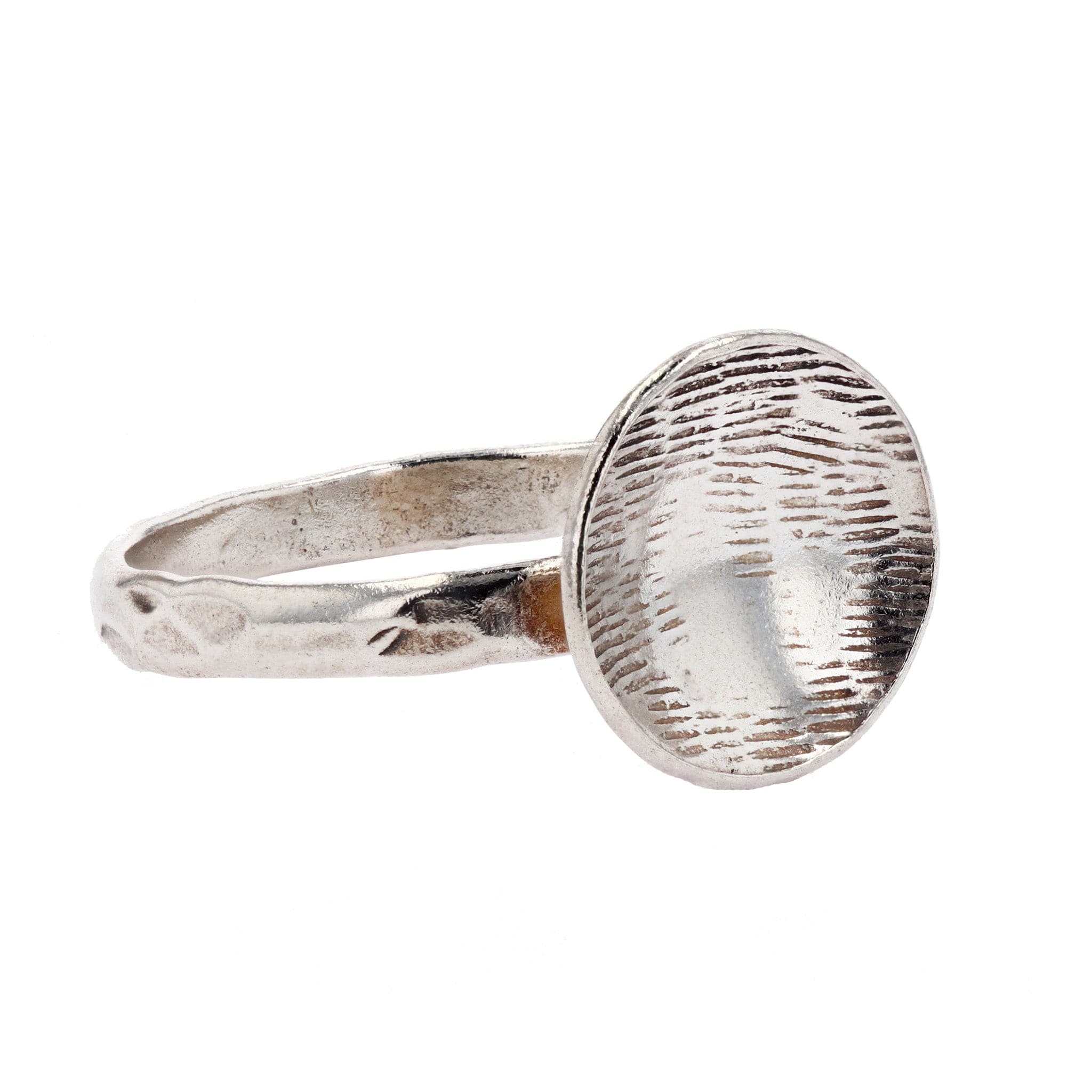 Arianna Nicolai Sterling Silver Domed Disc Textured Ring | Skeie