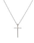 White Gold Cross Pendant Necklace by Carla | Nancy B.