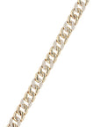 Shy Creation 14k Gold Diamond Curb Link Chain Bracelet | SC55020074