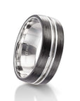 Furrer Jacot Palladium with Carbon Edges Band - Skeie's Jewelers