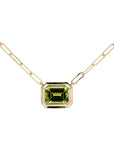 Goshwara 18k Yellow Gold Emerald Cut Gemstone Pendant Necklace