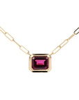 Goshwara 18k Yellow Gold Emerald Cut Gemstone Pendant Necklace